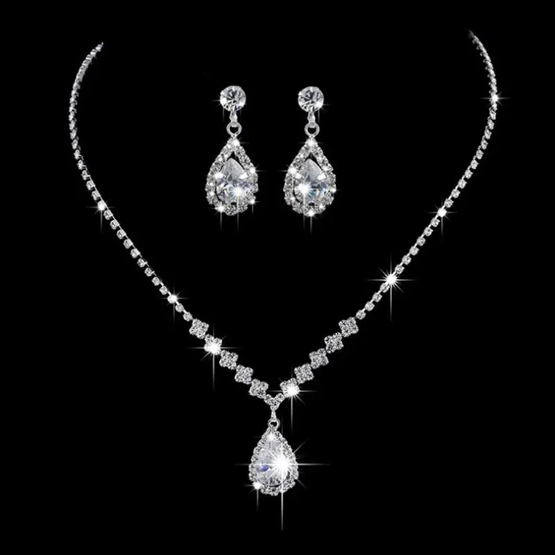Vintage Bohemian CZ Natural Stone Green Turquoises Charms Pendants Necklaces Earrings For Women Jewelry Set
