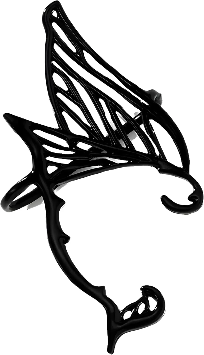 Vintage Hollow Butterfly Wings Ear Cuffs Earring For Women Creative Cos Elf Fairy Earrings Goth Punk Accessories Gift 1pcs-NG60