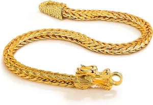 Vintage Men 925 Sterling Silver Dragon Bracelet 5MM7 7.5" 8 "8.5" 9" Franco Link Curb Chain Bangle Fashion Punk Gold Fine Jewelry Gift