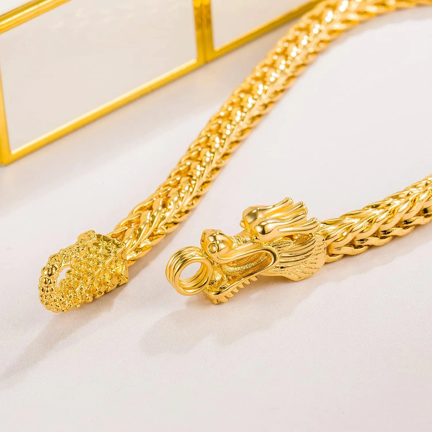 Vintage Men 925 Sterling Silver Dragon Bracelet 5MM7 7.5" 8 "8.5" 9" Franco Link Curb Chain Bangle Fashion Punk Gold Fine Jewelry Gift