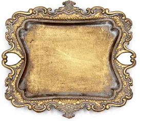 Vintage Small Gold Ring Dish, Birthday & Wedding Gifts for WomenWedding Ring Tray - 5.3 x 4.5 inches