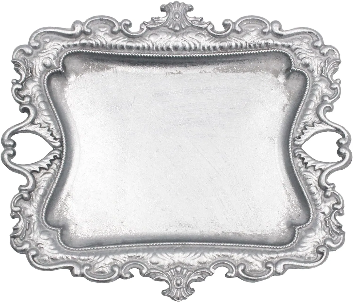 Vintage Small Sliver Ring Dish, Birthday & Wedding Gifts for WomenWedding Ring Tray -Sliver (1 PACK)
