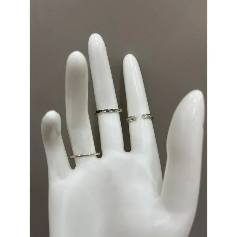 Vintage Tropical Breeze: Sterling Silver Rings Infused with Comfort and Vibes