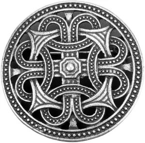 Vintage Viking Carved Symbol Brooch Shawl Cloak Pin Badge Corsage Jewelry