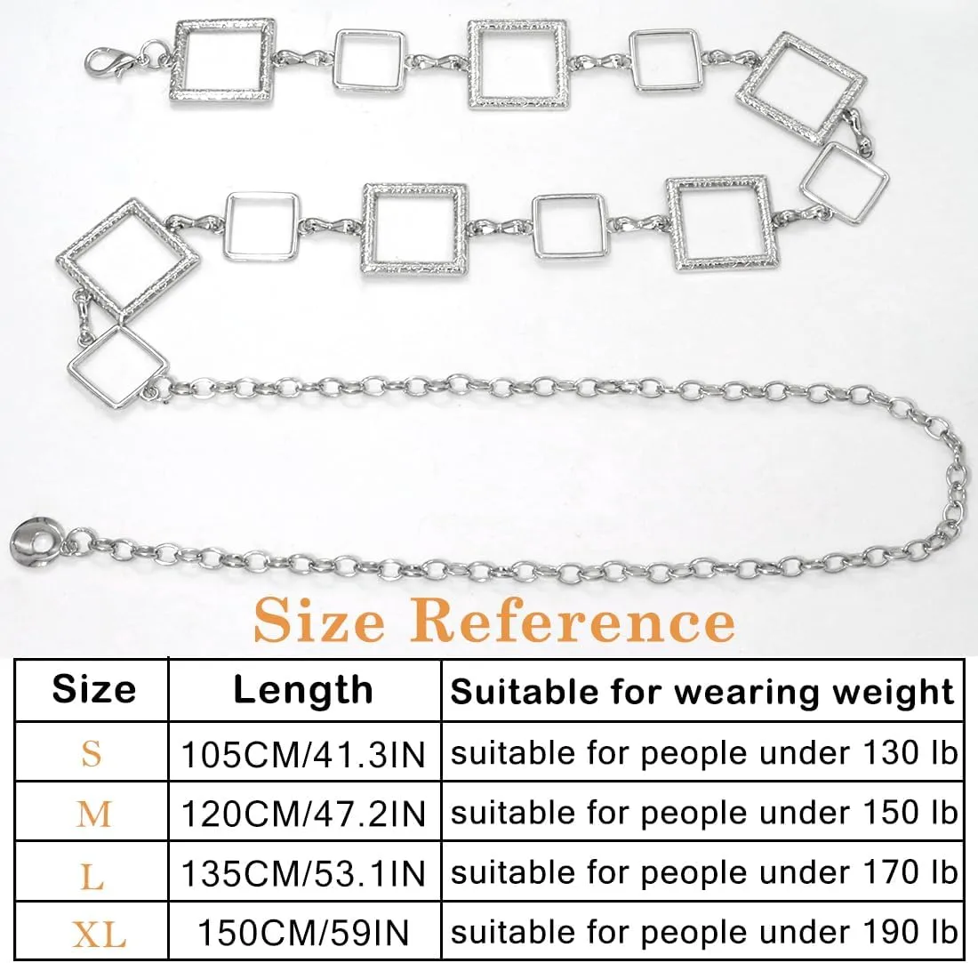 Waist Chain for Women Metal Belly Belt Adjustable Waist Belt for Dress Vest Jeans