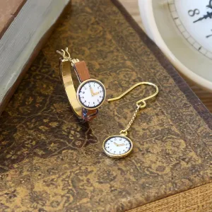Watch Asymmetric Earrings