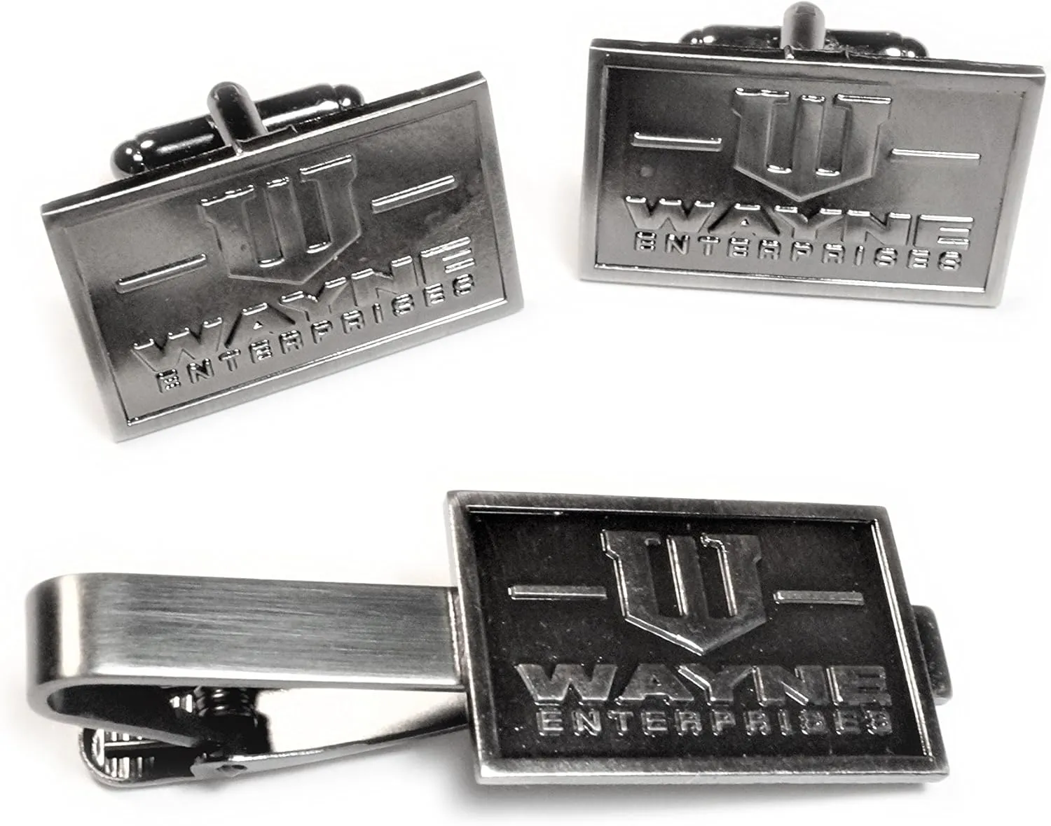 Wayne Enterprises Batman Company Logo TIE BAR CLIP CUFFLINKS SET