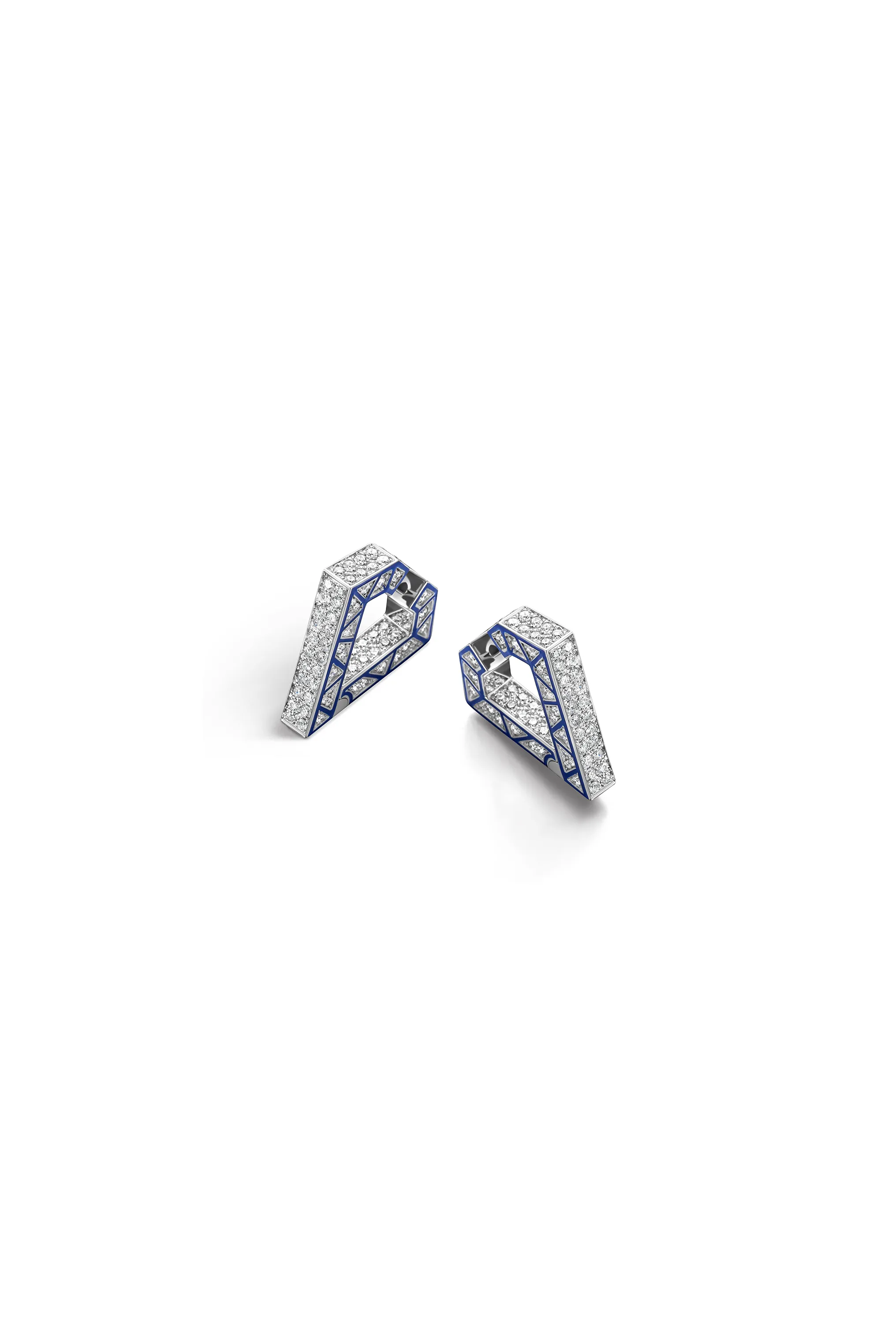 White Gold Brute Maxi Earrings