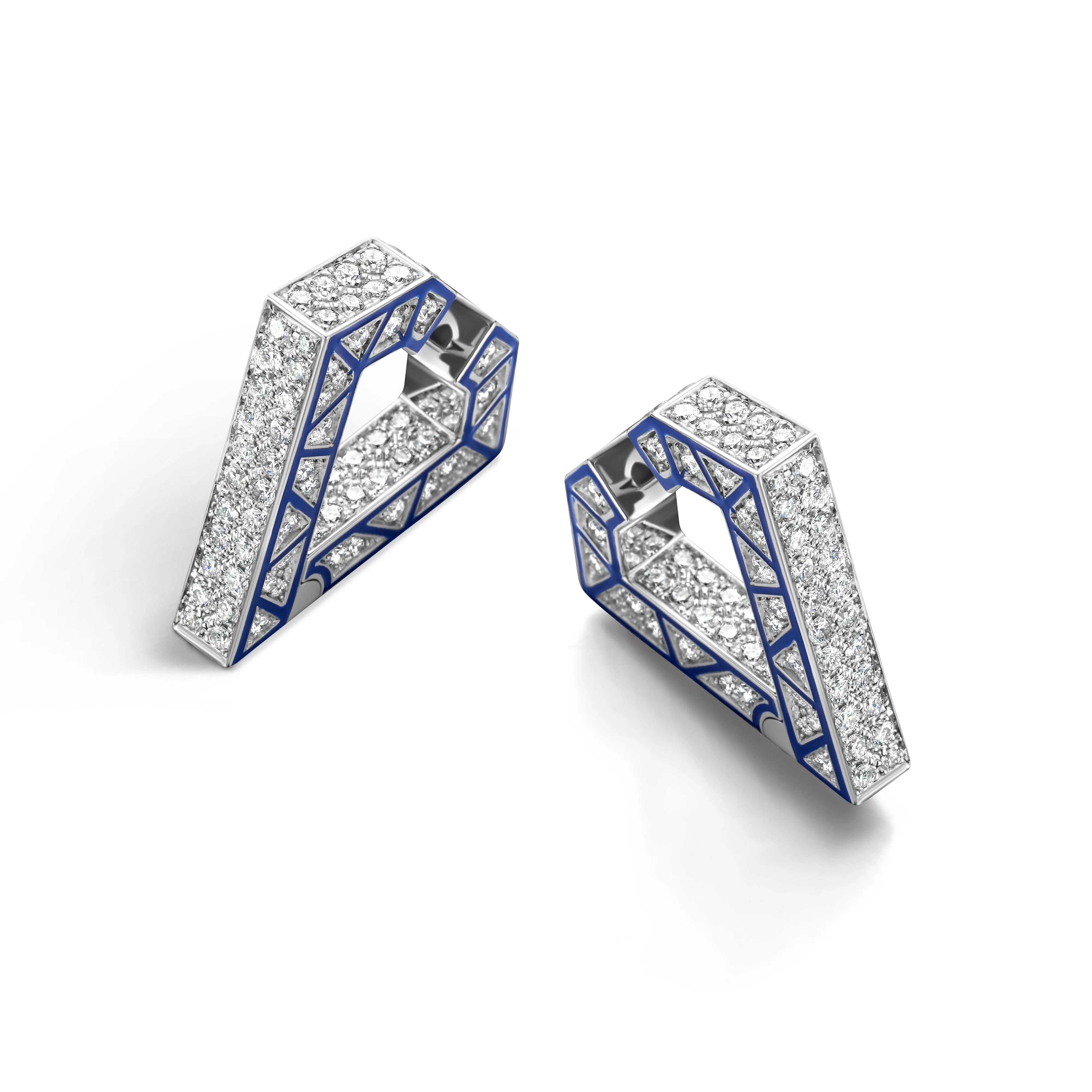White Gold Brute Maxi Earrings