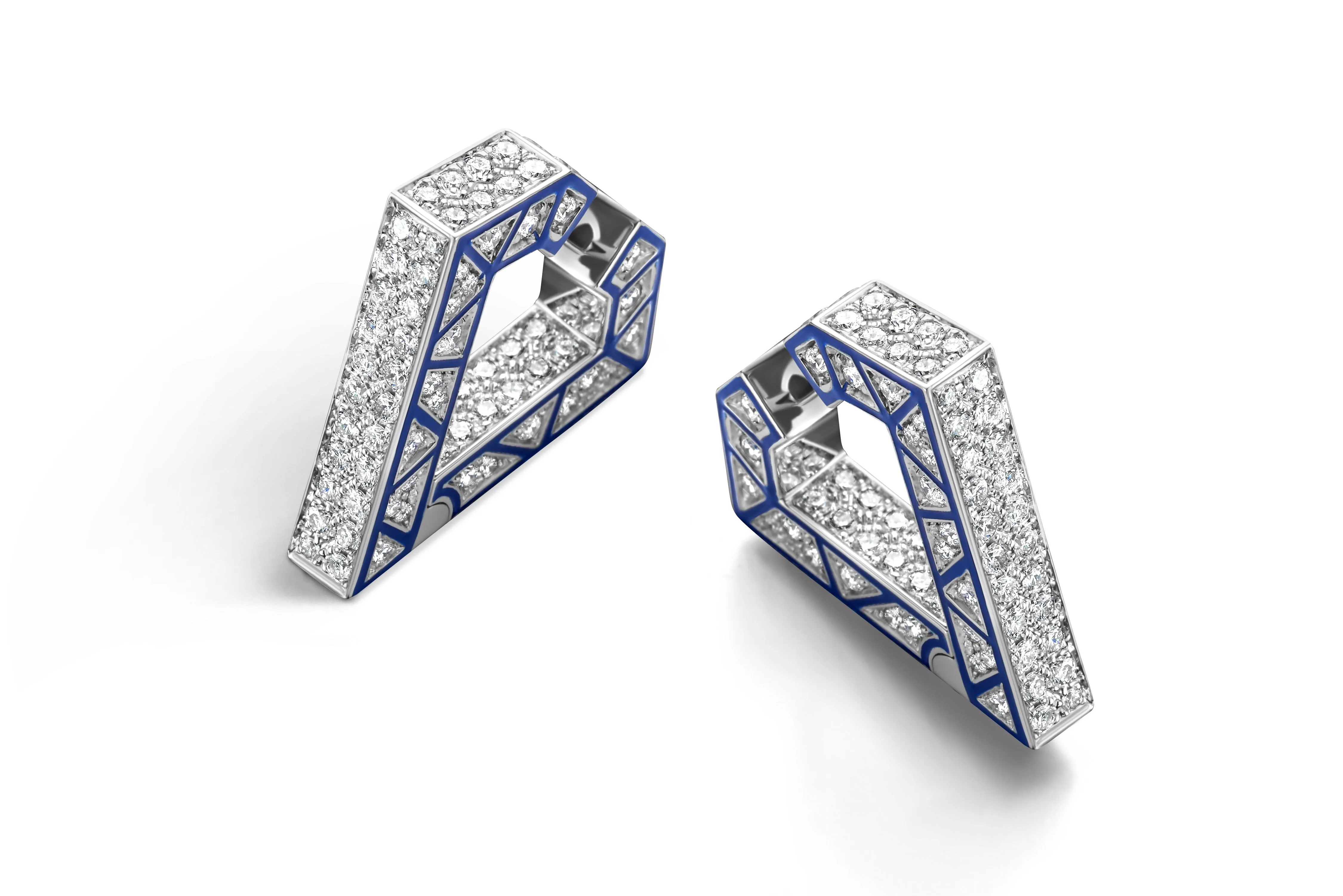 White Gold Brute Maxi Earrings