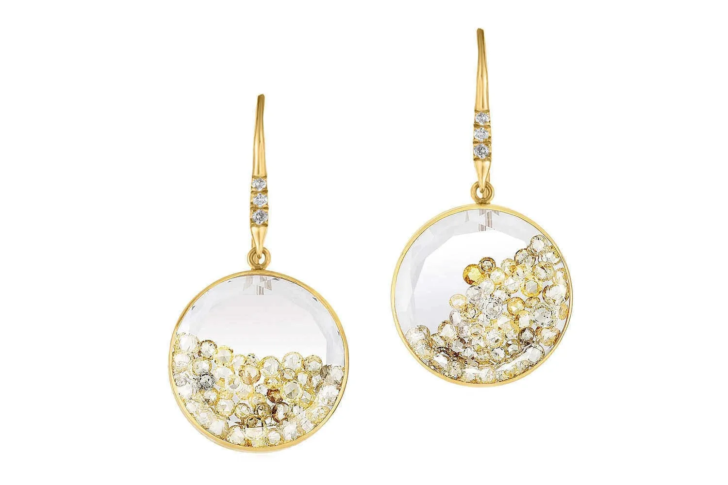 Yellow Diamonds Earrings