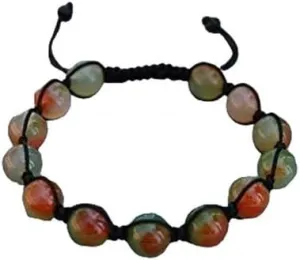 YONKU Hand Crafted Precious-GEMS Jewelry Agate Bracelet,Agate Gemstone 10mm Beads,Drawstring,Shamballa Bracelet,Man,Woman,Prayer,Good Luck Bracelet,Yoga,Protection, YO-BRACE-9415