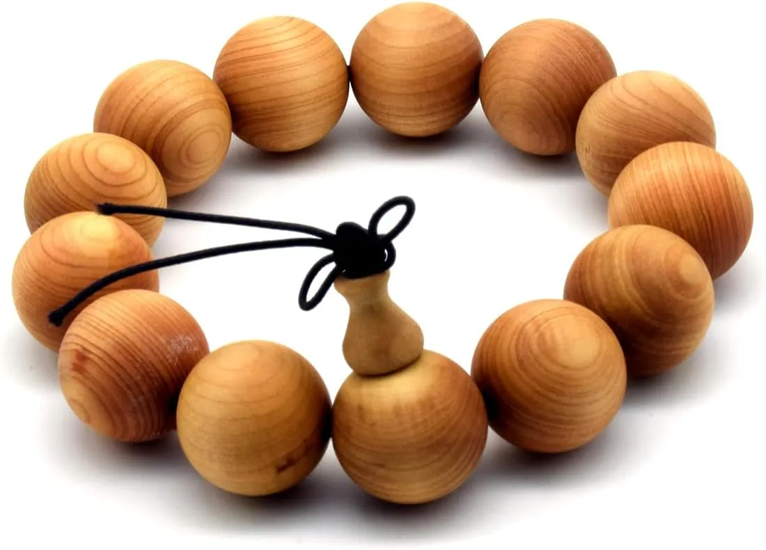 Zen Dear Unisex Thuja Sutchuenensis Wood Beads Wooden Bracelet Necklace Prayer Mala Wristband Bracelet